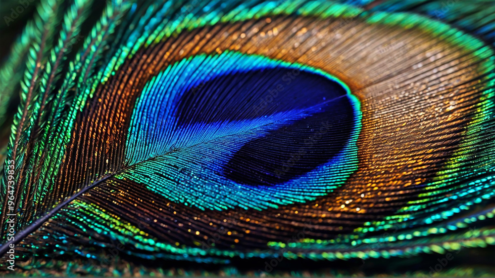 Obraz premium closeup of a peacock feather