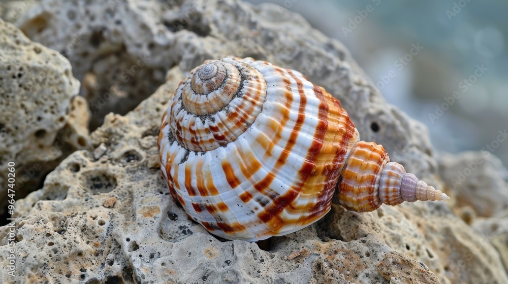 Nautilus shell in an abstract setting, showcasing its intricate spiral design. The shell's geometric pattern is a beautiful display of nature's artistry. Nautilus shell in an abstract setting, showcasing its intricate spiral design. The shell's geometric pattern is a beautiful display of nature's artistry.