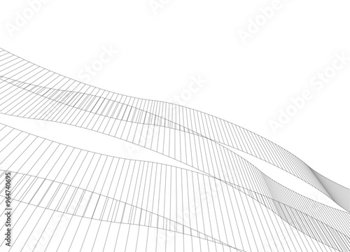 abstract architecture vector 3d illustration
