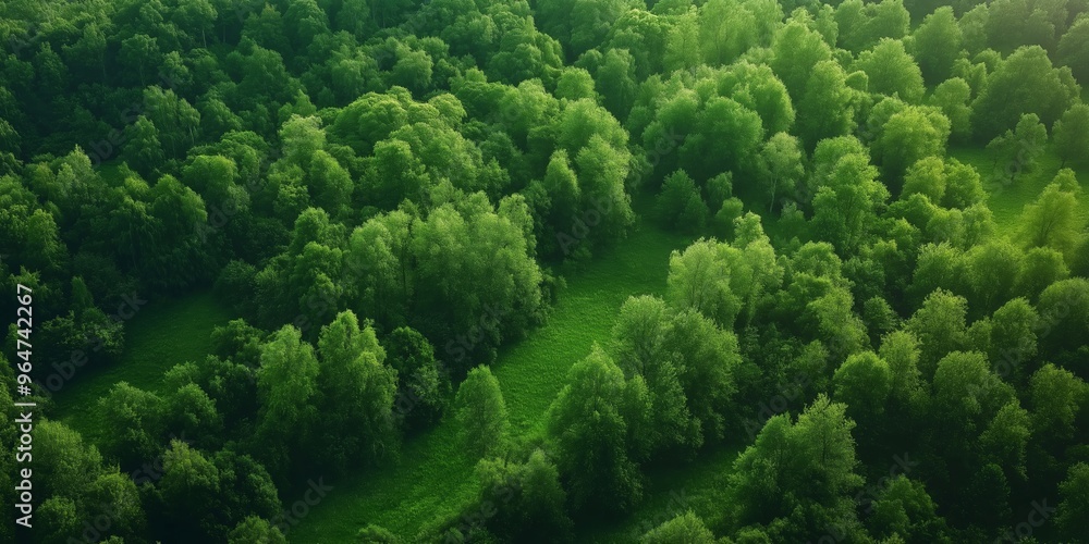 A dense forest canopy, rich with varied green leaves, viewed from above, highlighting nature's expansive beauty. A dense forest canopy, rich with varied green leaves, viewed from above, highlighting nature's expansive beauty.