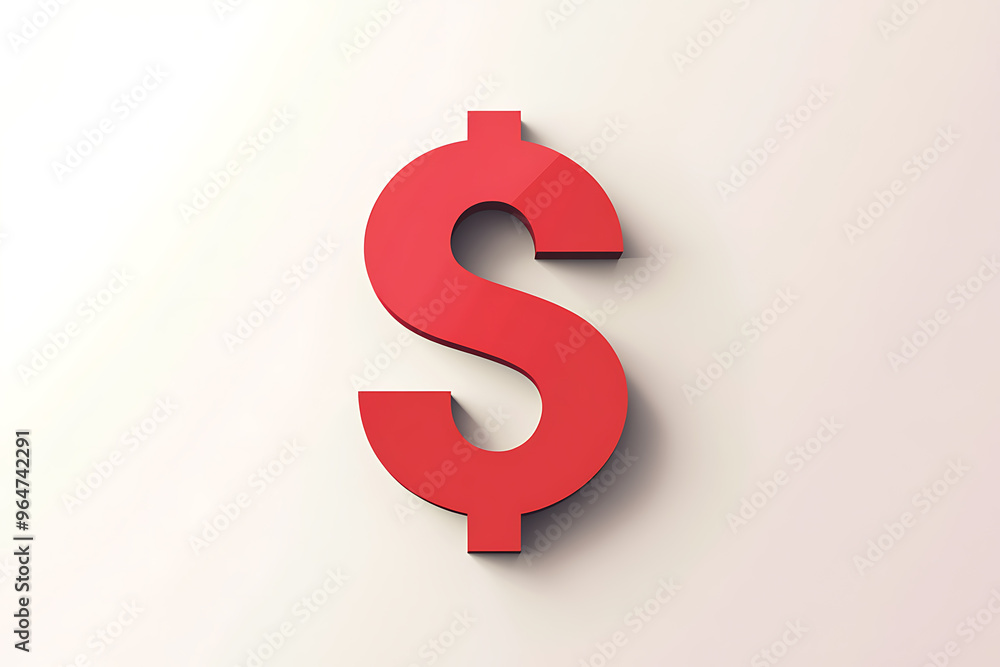 A simple and clean dollar symbol icon ($) designed in a minimalist style A simple and clean dollar symbol icon ($) designed in a minimalist style