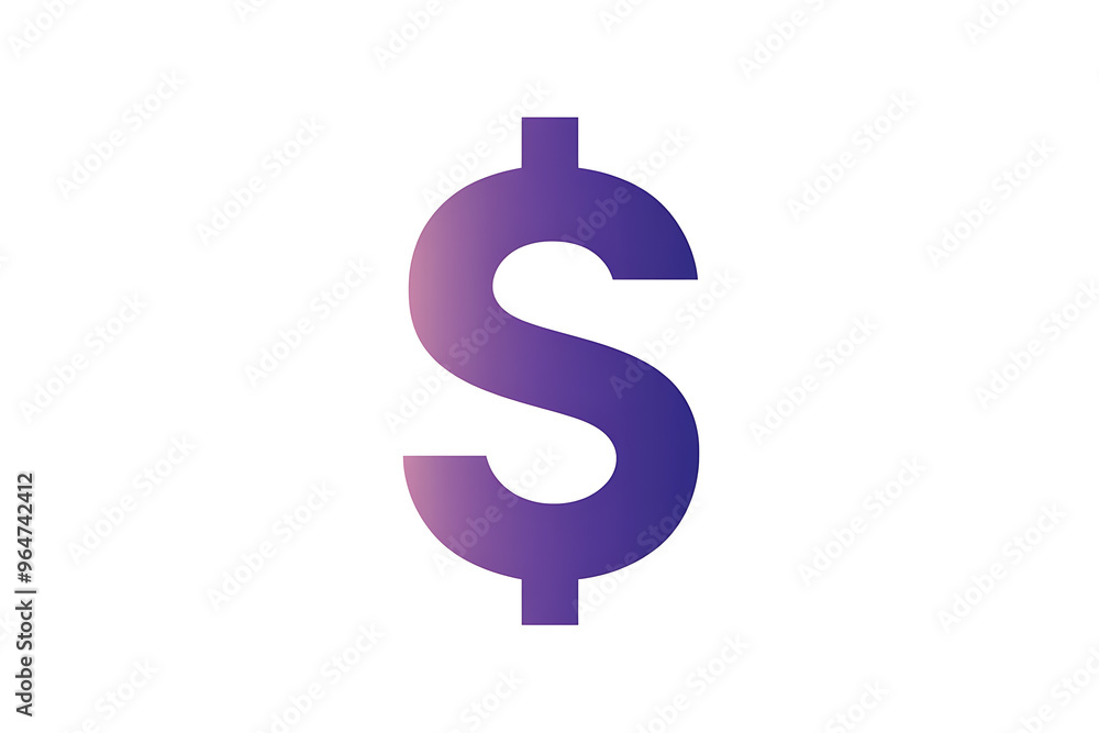 A simple and clean dollar symbol icon ($) designed in a minimalist style A simple and clean dollar symbol icon ($) designed in a minimalist style