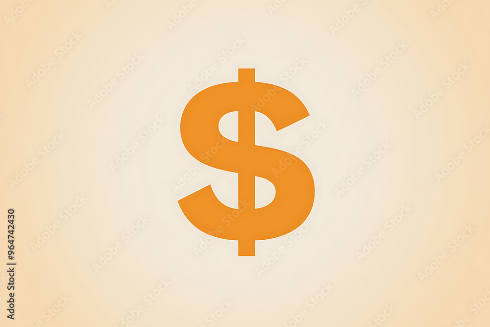A simple and clean dollar symbol icon ($) designed in a minimalist style A simple and clean dollar symbol icon ($) designed in a minimalist style