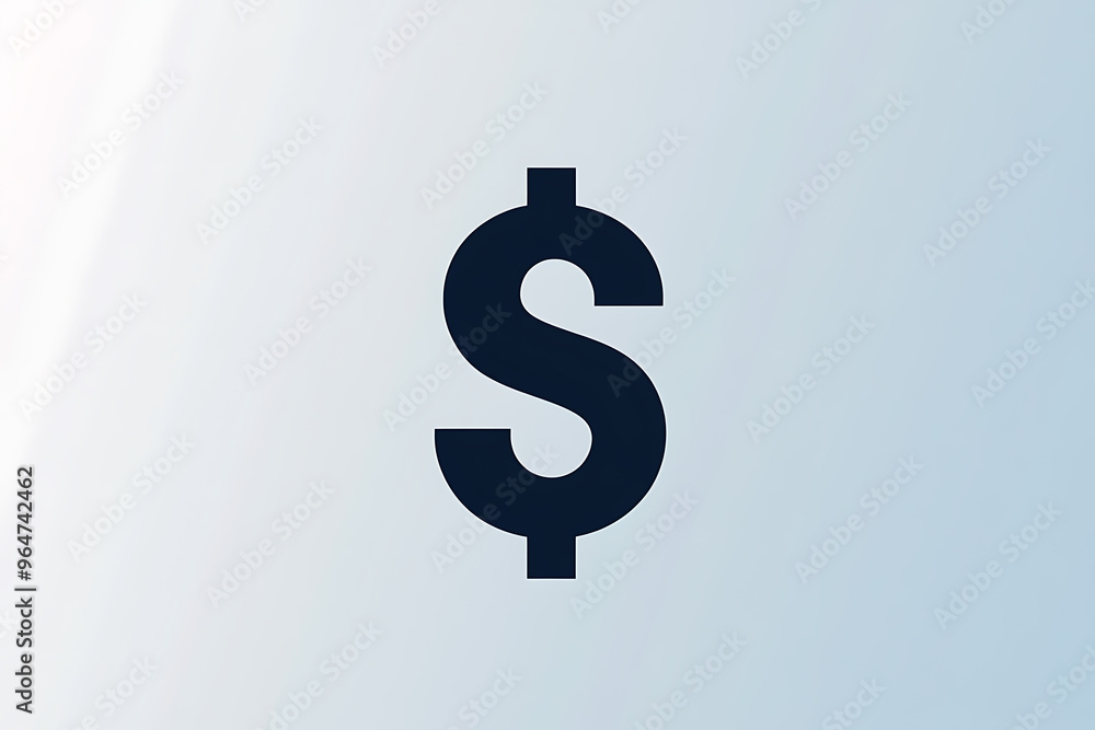 A simple and clean dollar symbol icon ($) designed in a minimalist style A simple and clean dollar symbol icon ($) designed in a minimalist style