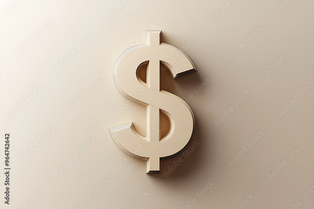 A simple and clean dollar symbol icon ($) designed in a minimalist style A simple and clean dollar symbol icon ($) designed in a minimalist style