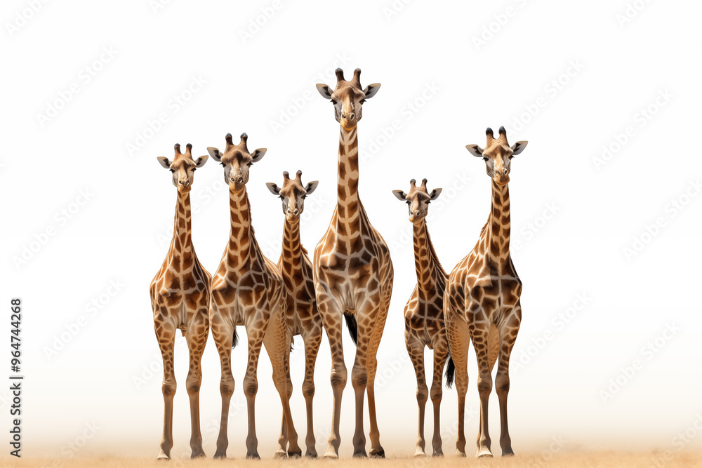 Giraffe over isolated white background. Animal Giraffe over isolated white background. Animal