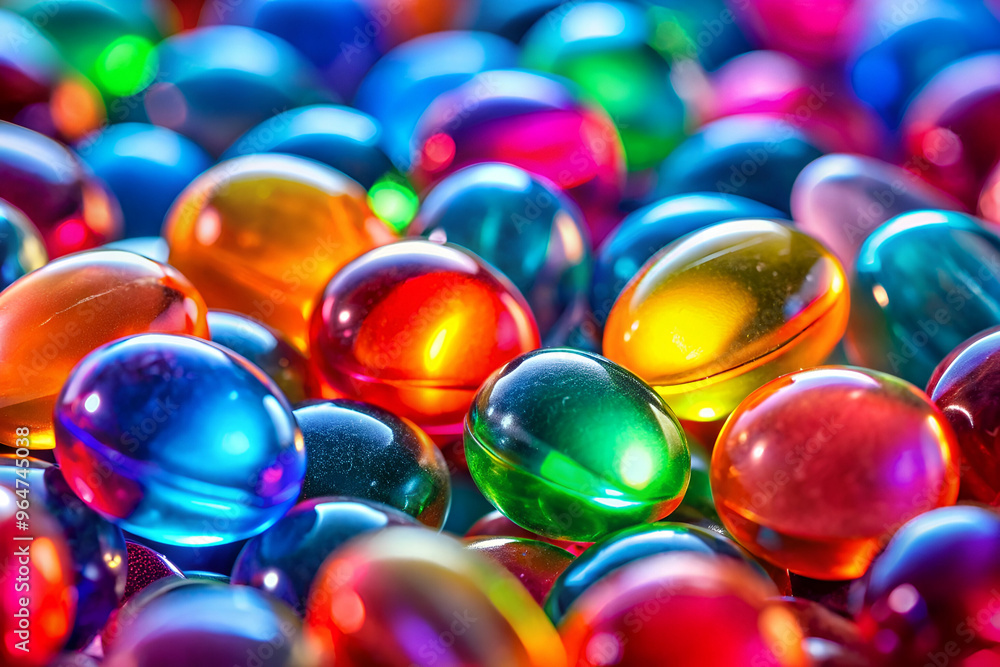 A bunch of colorful pills are scattered on a surface. The pills are of different colors and sizes, creating a vibrant and lively scene. Concept of energy and excitement A bunch of colorful pills are scattered on a surface. The pills are of different colors and sizes, creating a vibrant and lively scene. Concept of energy and excitement