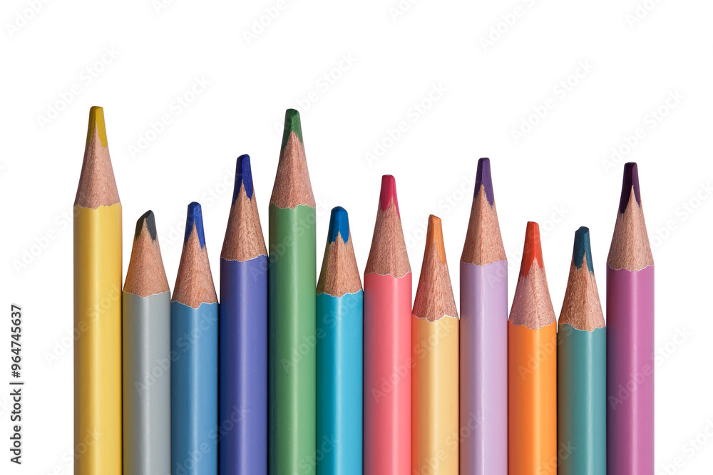 color pencils isolated on empty background color pencils isolated on empty background