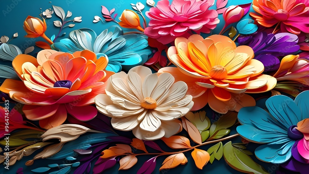 3D Flower background 3D Flower background