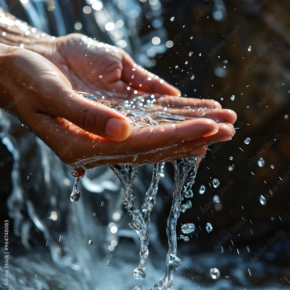 custom made wallpaper toronto digitalHand holding Clear clean water Thirst Drink Liquid Droplet Wash Hygiene Sanitation Cleanliness Natural Resource