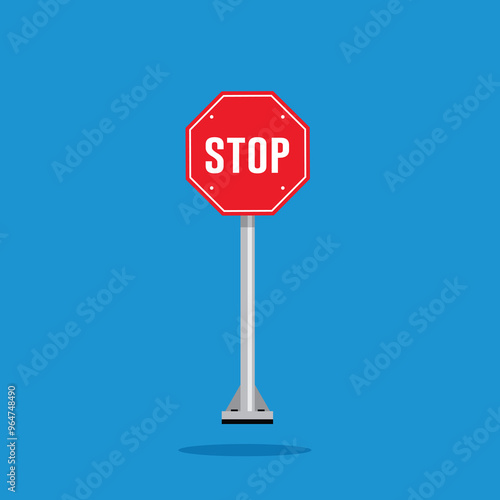 road sign icon, stop and give way to all traffic on rhombus board. suitable for poster use and web icon