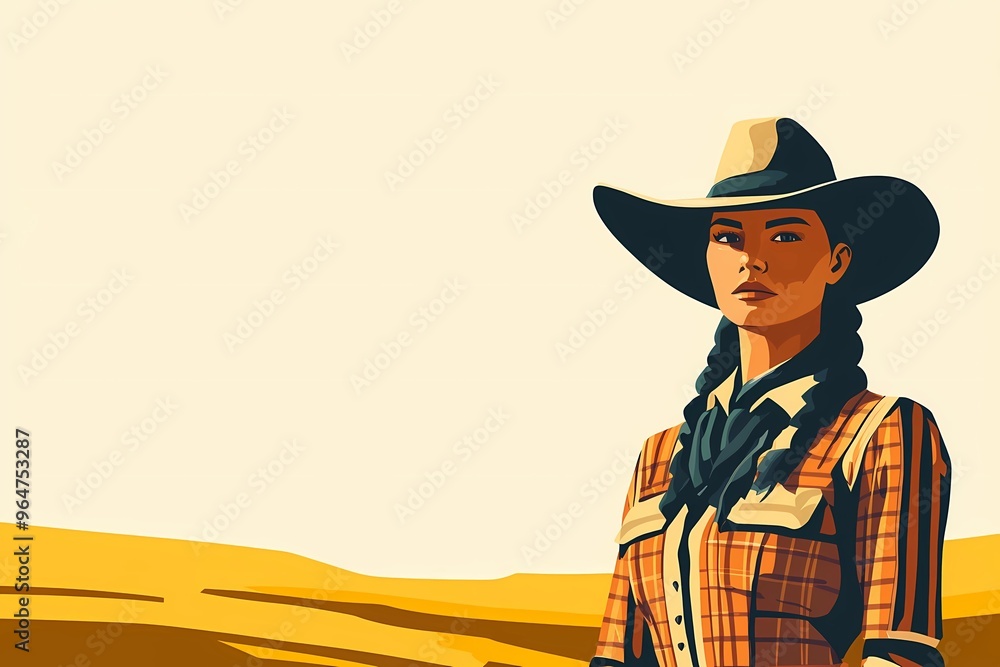 background image of a cowboy woman, western illustration style, western. background image of a cowboy woman, western illustration style, western.