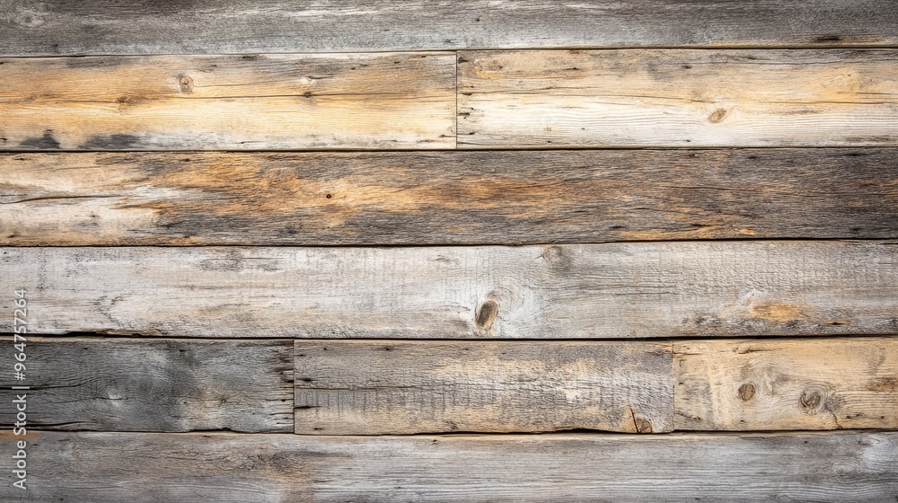 Fototapeta premium Rustic Weathered Wood Planks, Horizontal, Close-Up, Texture, Background, wood, texture
