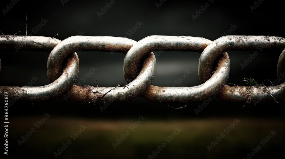Fototapeta premium Close Up of Rusted Chain Links