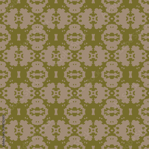 Seamless pattern with halved oranges in outline. Sketch style. Old wallpaper on the wall. 