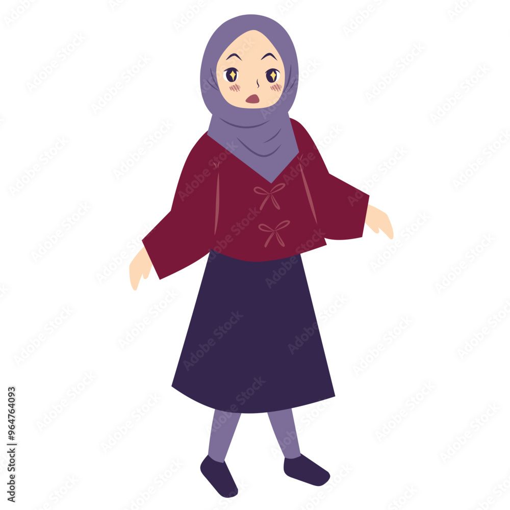 Hijab girl enthralled Hijab girl enthralled