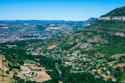 view from the top of the hill of the mountains