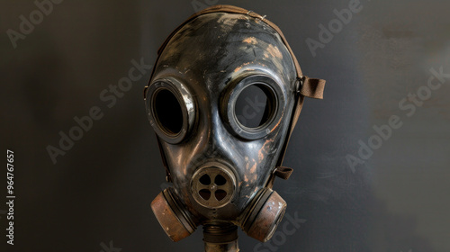 Gas Mask: A mask worn by bailiffs to protect against inhaling harmful gases or chemicals photo