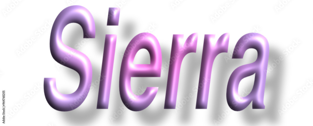 Sierra - pink color - female name - three-dimensional effect tubular writing - Vector graphics - Word for presentations, greetings, banners, card, prints, cricut, silhouette, sublimation Sierra - pink color - female name - three-dimensional effect tubular writing - Vector graphics - Word for presentations, greetings, banners, card, prints, cricut, silhouette, sublimation