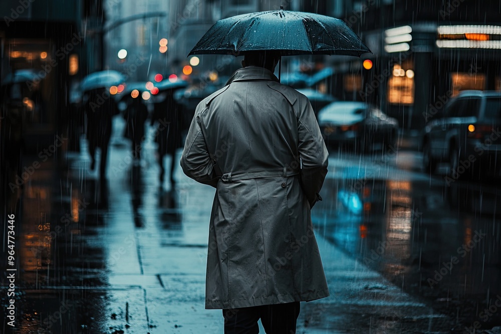 A lone figure walks through the rain, a symphony of drops cascading around them. The city lights blur in the distance, creating an ethereal glow. A lone figure walks through the rain, a symphony of drops cascading around them. The city lights blur in the distance, creating an ethereal glow.