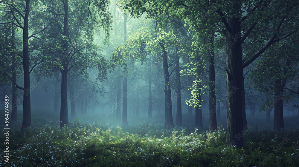Obraz premium spring forest