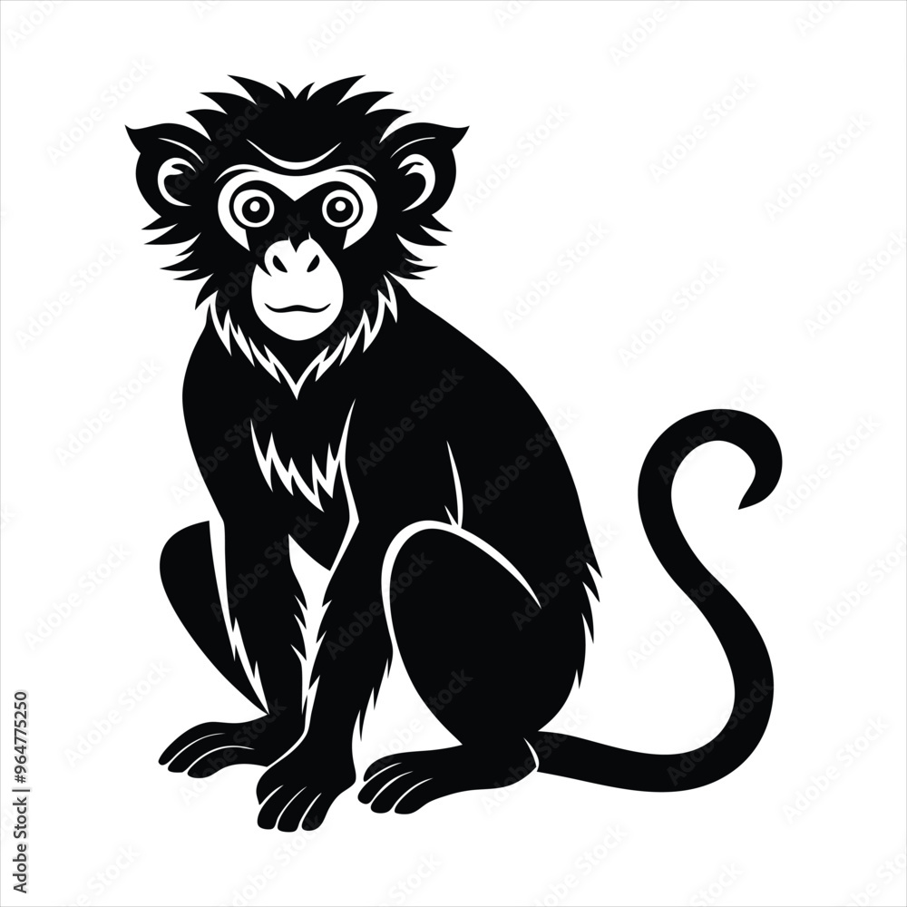 Fototapeta premium monkey silhouette vector