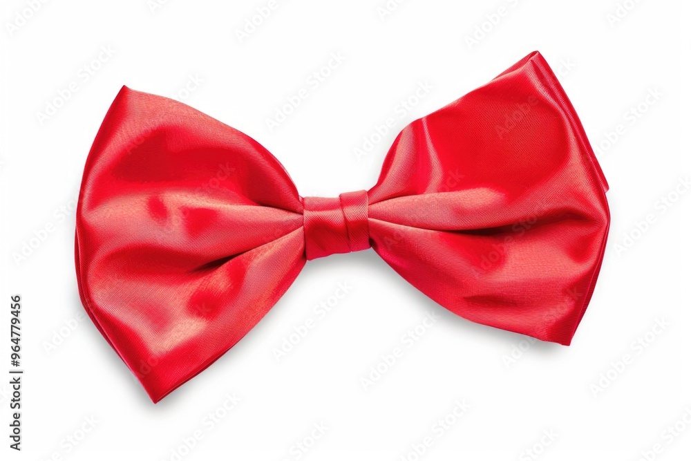A simple and elegant design featuring a bright red bow tie set against a clean white background A simple and elegant design featuring a bright red bow tie set against a clean white background