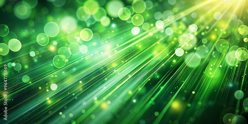 Abstract Green Bokeh Background with Light Streaks, abstract, background, green Abstract Green Bokeh Background with Light Streaks, abstract, background, green