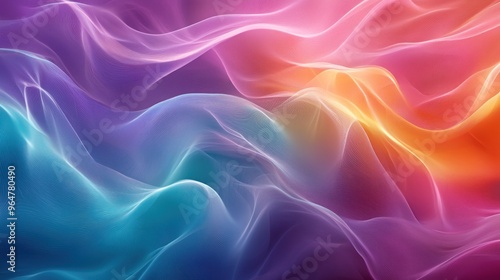 Abstract Colorful Wavy Background with Lines and Gradient