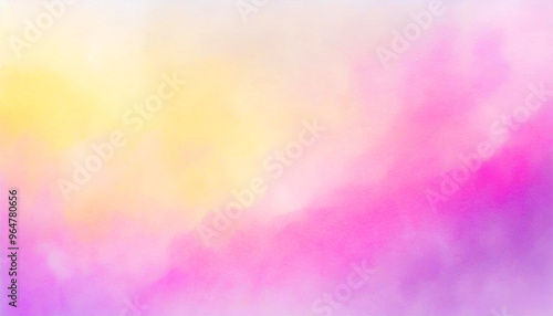 Abstract lilac, pink and yellow watercolor splash backround