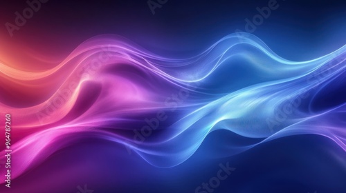 Wallpaper Mural Abstract Colorful Wavy Lines on Dark Background Torontodigital.ca