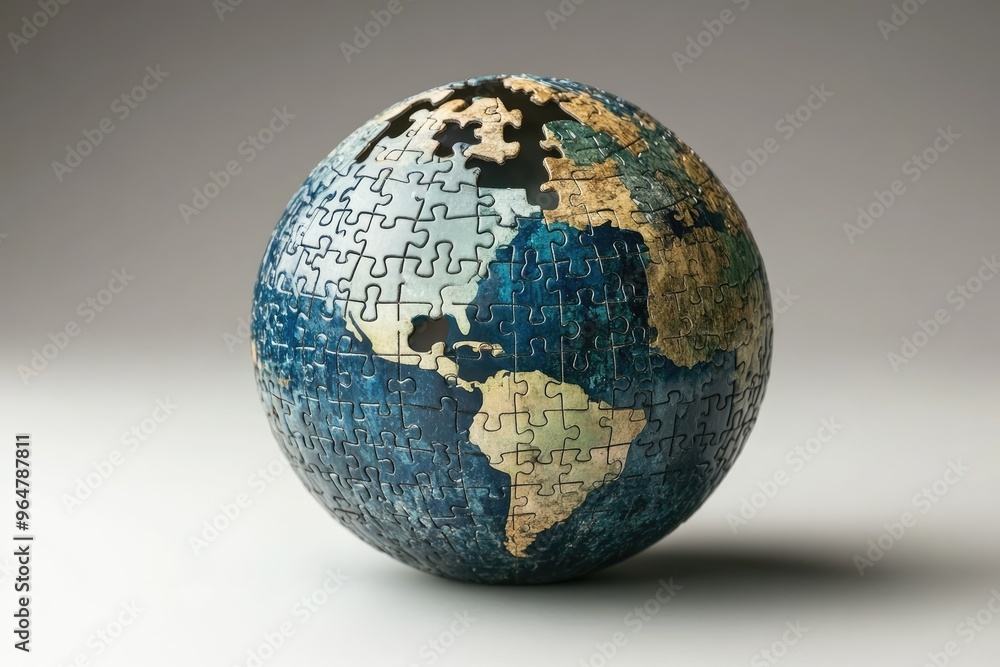 Incomplete Earth Puzzle Globe Incomplete Earth Puzzle Globe