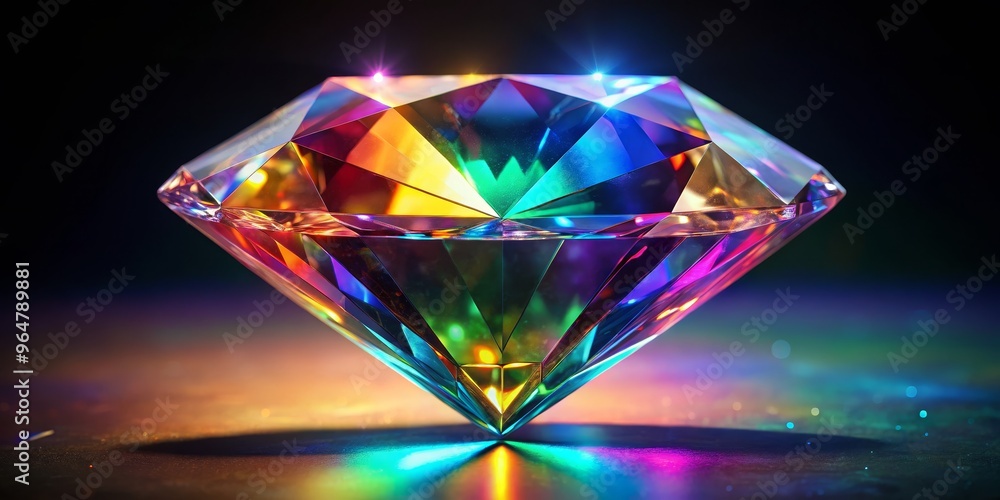 Prismatic Diamond - 3D Render, Gemstone, Reflection, Diamond, Gem, Render, 3D Prismatic Diamond - 3D Render, Gemstone, Reflection, Diamond, Gem, Render, 3D