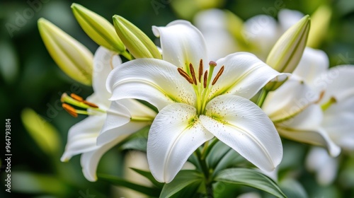 Elegant White Lily Blossom