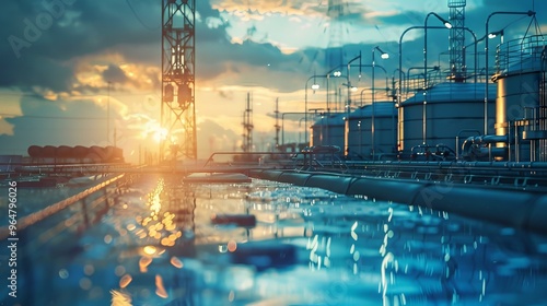 beautiful background picture of water transmitter