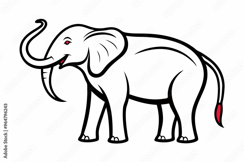 Naklejka premium Creative Animal Icon silhouette vector style with background