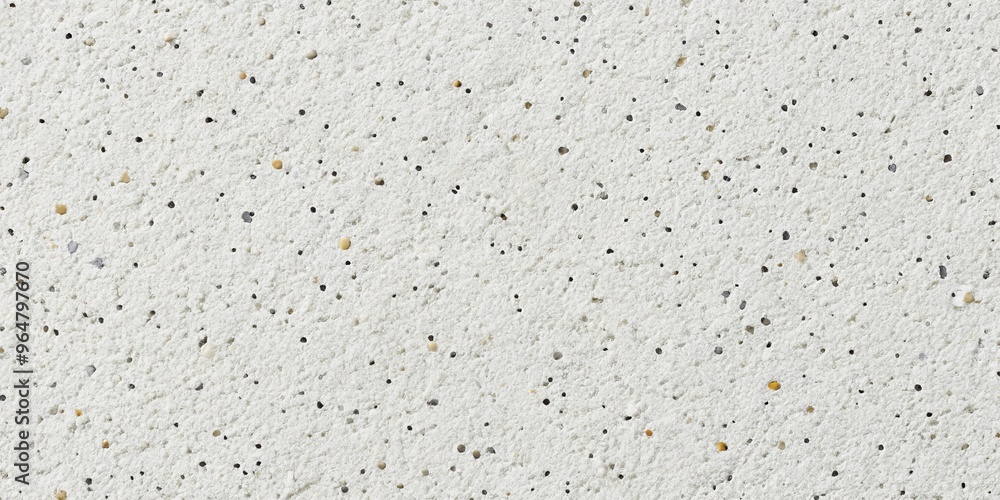 Naklejka premium White Rough Texture with Black and Yellow Speckles, seamless, concrete, wall, texture