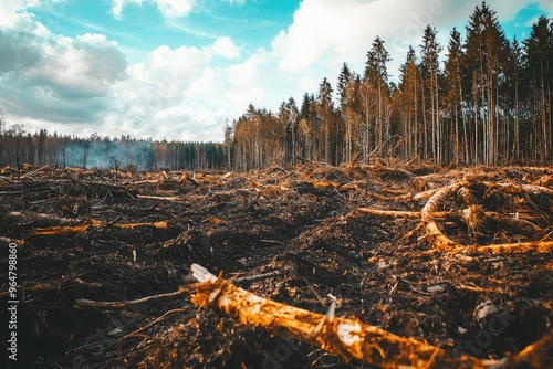 The Silent Scream of a Lost Forest: Deforestation's Devastating Impact on Earth's Lungs.