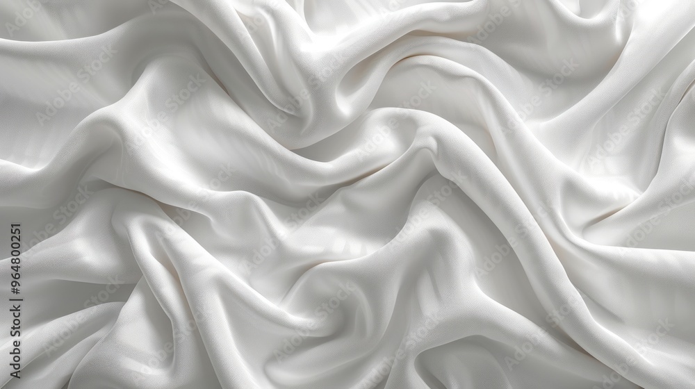 White bedding sheet fabric with abstract wrinkles White bedding sheet fabric with abstract wrinkles