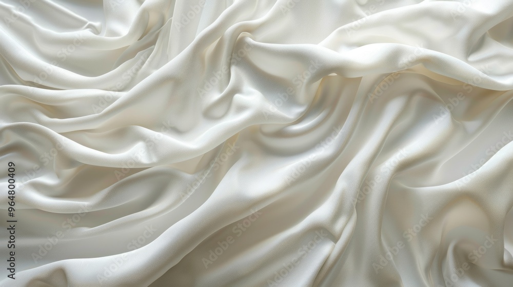 White bedding sheet fabric with abstract wrinkles, texture background White bedding sheet fabric with abstract wrinkles, texture background