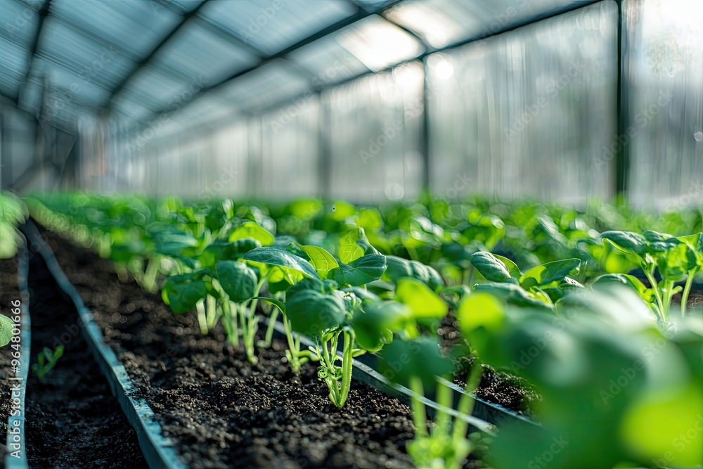 A Delicate Dance of Life: Tiny Saplings Flourish Under a Greenhouse Roof A Delicate Dance of Life: Tiny Saplings Flourish Under a Greenhouse Roof