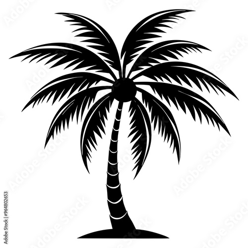 Coconut Tree Silhouette Vector Art