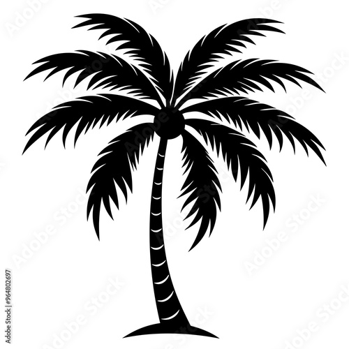 Coconut Tree Silhouette Vector Art