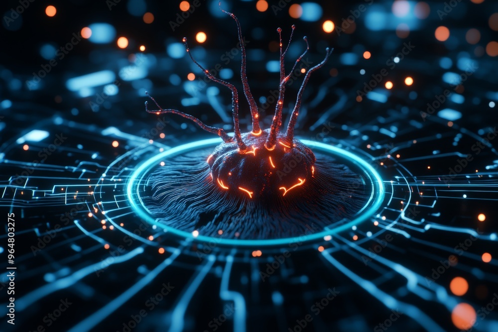 A digital artwork depicting a futuristic AI core with intricate neural network connections and glowing lights, symbolizing advanced artificial intelligence and interconnectedness. A digital artwork depicting a futuristic AI core with intricate neural network connections and glowing lights, symbolizing advanced artificial intelligence and interconnectedness.