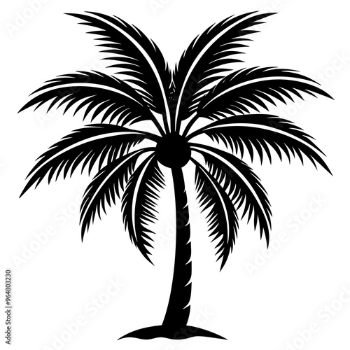 Coconut Tree Silhouette Vector Art