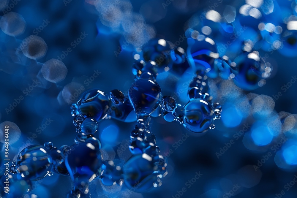 A collection of sparkling blue droplets merges gracefully, reflecting light in intricate patterns, creating an enchanting visual effect that captivates the eye. A collection of sparkling blue droplets merges gracefully, reflecting light in intricate patterns, creating an enchanting visual effect that captivates the eye.