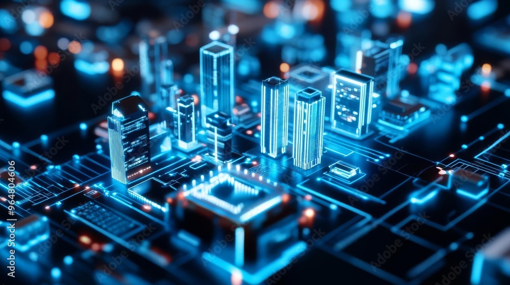 AI-driven architecture, digital building design, holographic city models AI-driven architecture, digital building design, holographic city models
