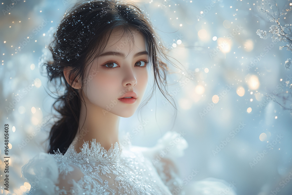 Beautiful bride in a white wedding dress. Beautiful bride in a white wedding dress.