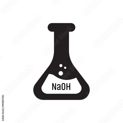 Laboratory glass with NaOH