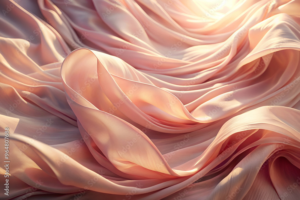 Obraz premium A long pink fabric with a soft texture